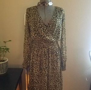 Who What Wear Leopard dress with elastic waist S